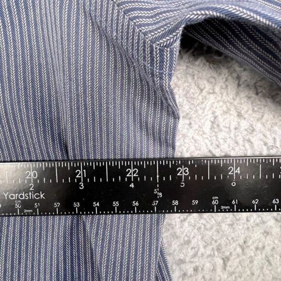 UNTUCKIT MENS BUTTON DOWN SHIRT BLUE WITH STRIPES SIZE XL - Picture 6 of 10